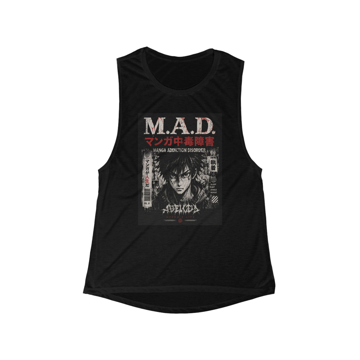 M.A.D. Manga Graphic Muscle Tank — Women's Anime Streetwear Top