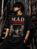 Manga Graphic Tee — 'M.A.D. (Manga Addiction Disorder)' Oversized Anime T-Shirt