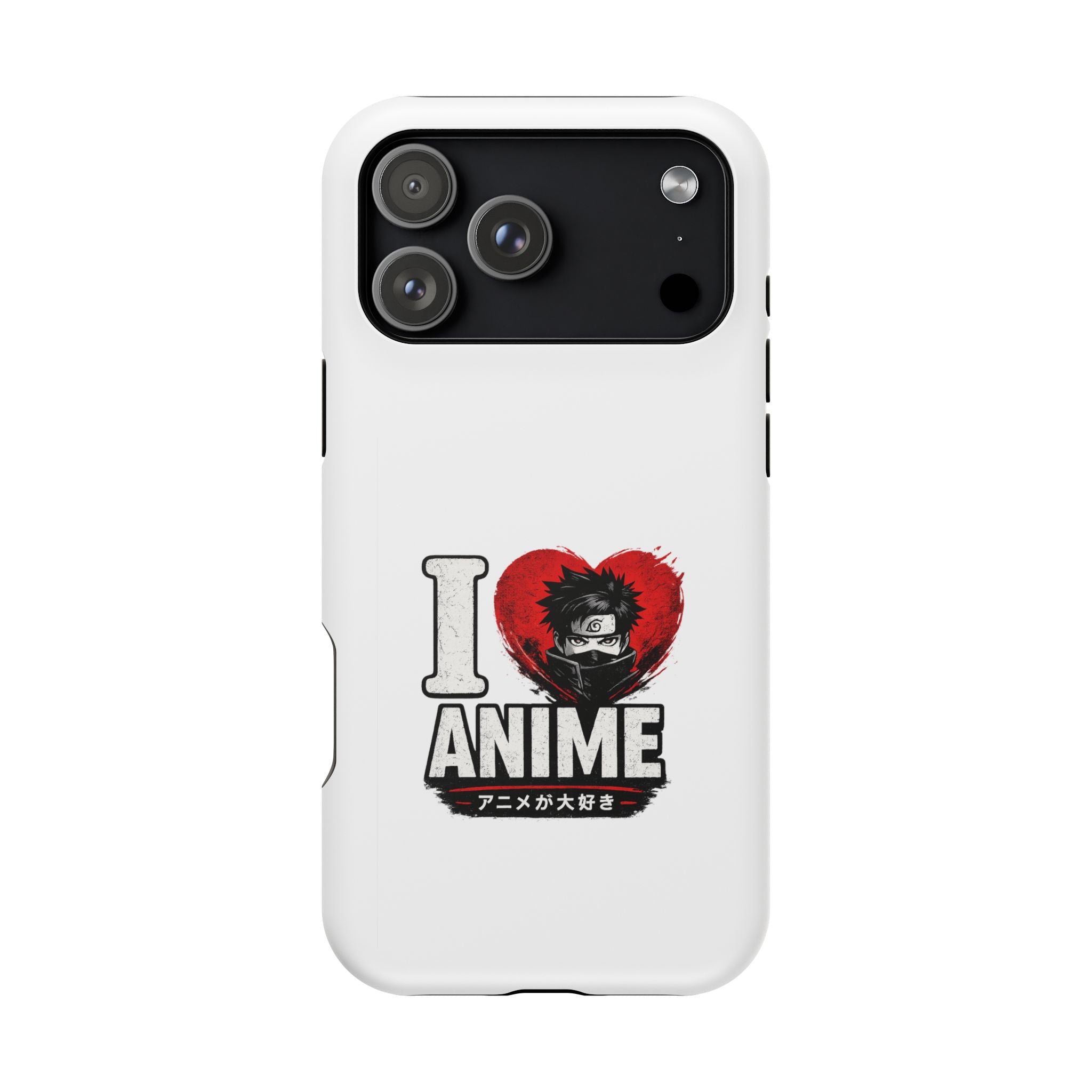 I Love Anime Magnetic Impact Case — Shockproof Phone Cover with Heart Graphic