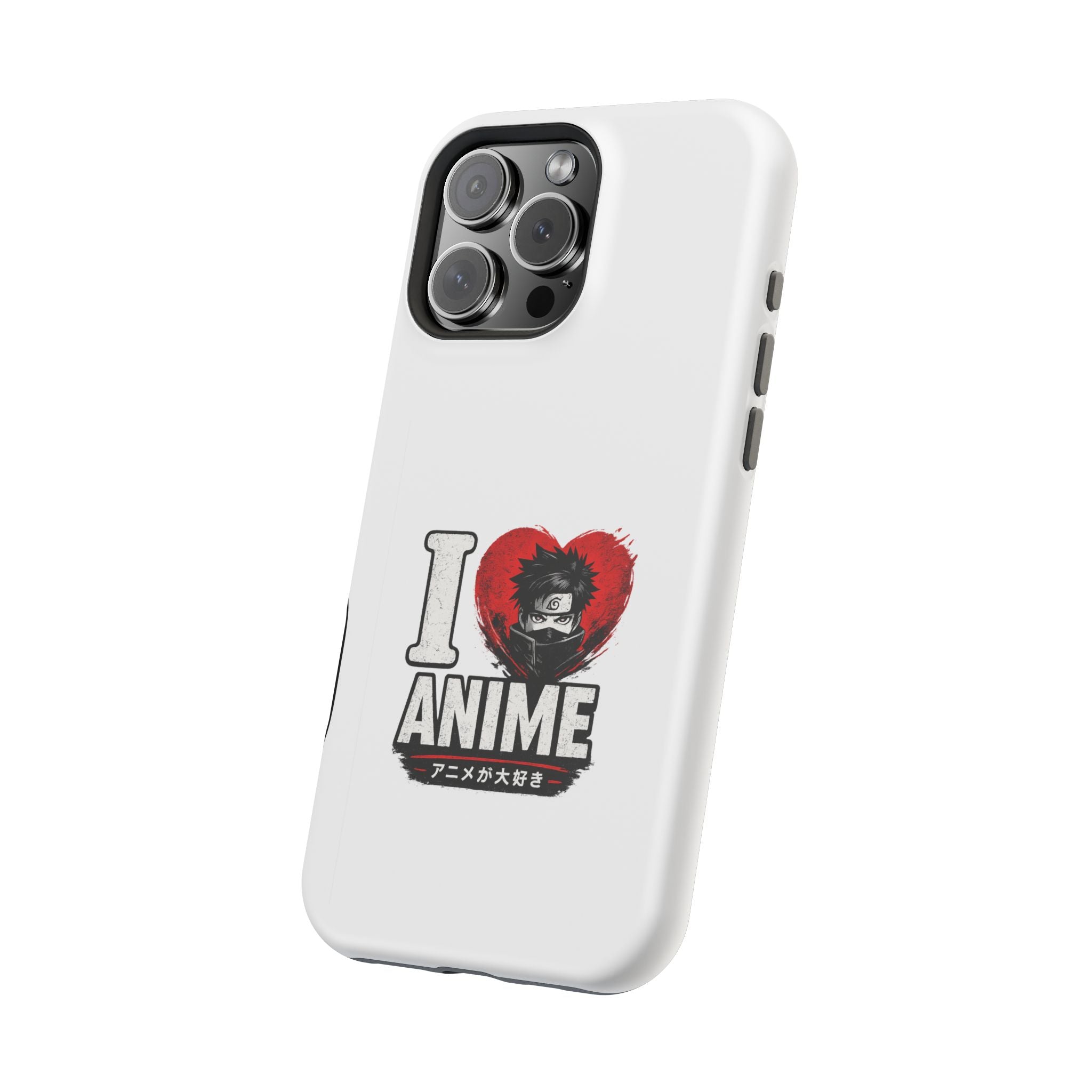 I Love Anime Magnetic Impact Case — Shockproof Phone Cover with Heart Graphic