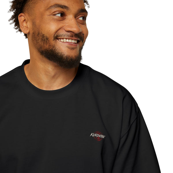 Oversized T-Shirt — Black Fox Flame Back Graphic