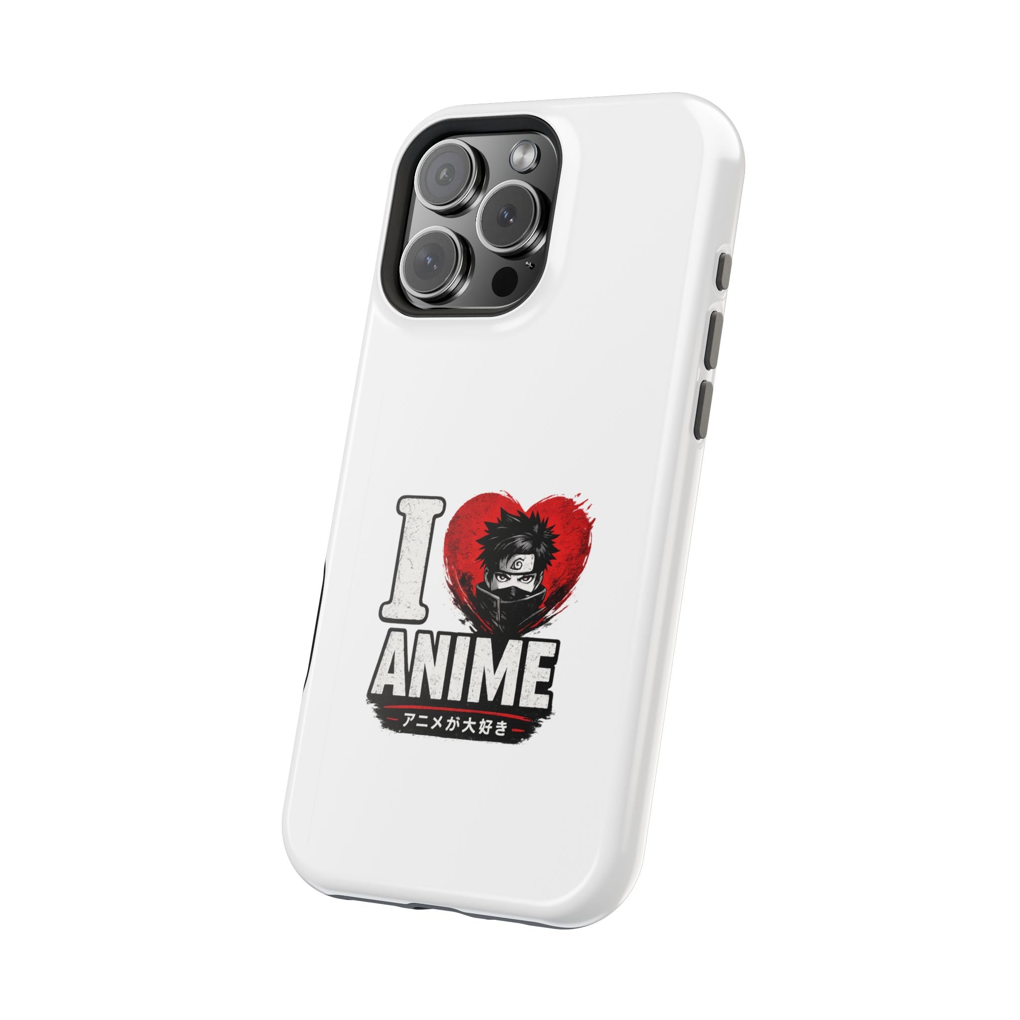 I Love Anime Magnetic Impact Case — Shockproof Phone Cover with Heart Graphic